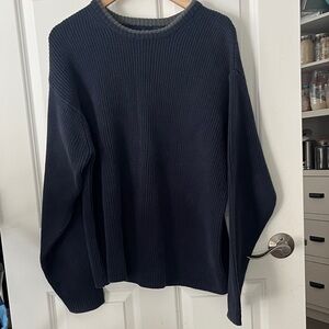 GAP Vintage 100% Cotton Thick Men's Navy Blue Crewneck Sweater Sz large